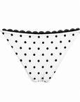 WHITE POLKA DOT LACE MICRO TIE BOTTOM