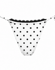 WHITE POLKA DOT LACE MICRO TIE BOTTOM