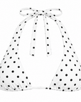 WHITE POLKA DOT HALTER TOP