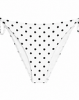 WHITE POLKA DOT TIE BOTTOMS