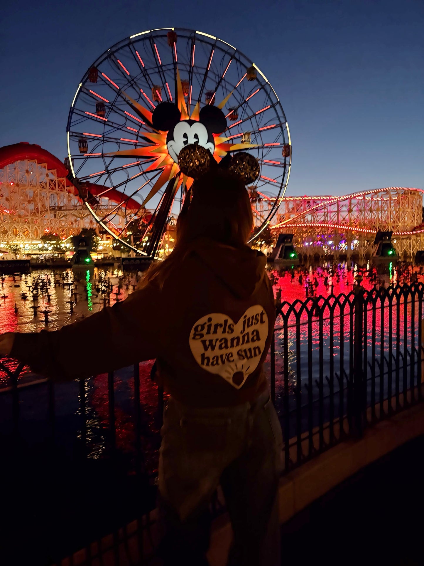 "Girls Just Wanna Have Sun" Hoodie - Chocolate Brown (Heart)