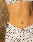 WHITE POLKA DOT SHORT