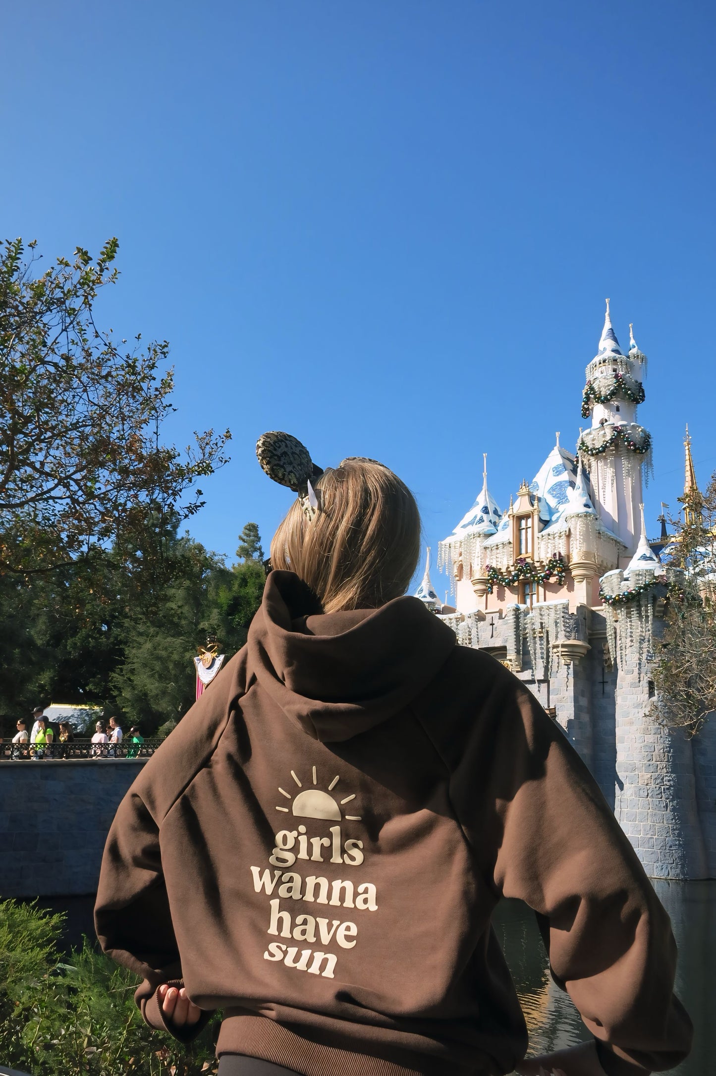 "Girls Just Wanna Have Sun" Hoodie - Chocolate Brown (Sun)