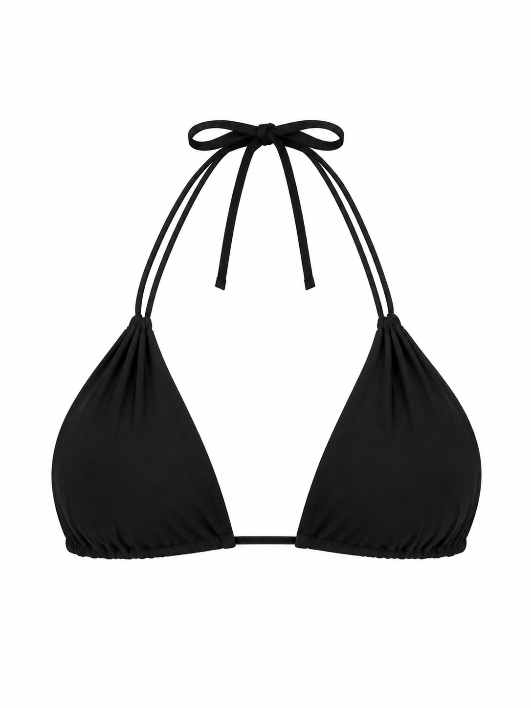 Poll Top With String BLACK DOUBLE STRING HALTER TOP – nessyswimwear