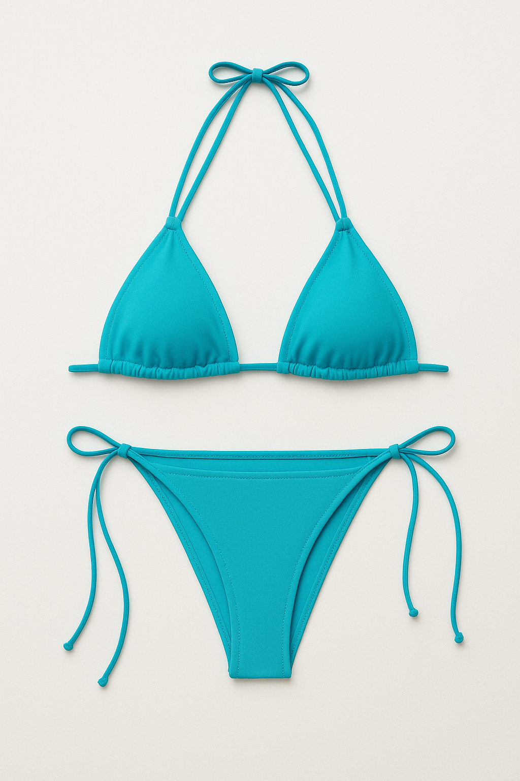 AQUA DOUBLE STRING HALTER TOP