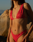 RED POLKA DOT MIDWAIST BOTTOM