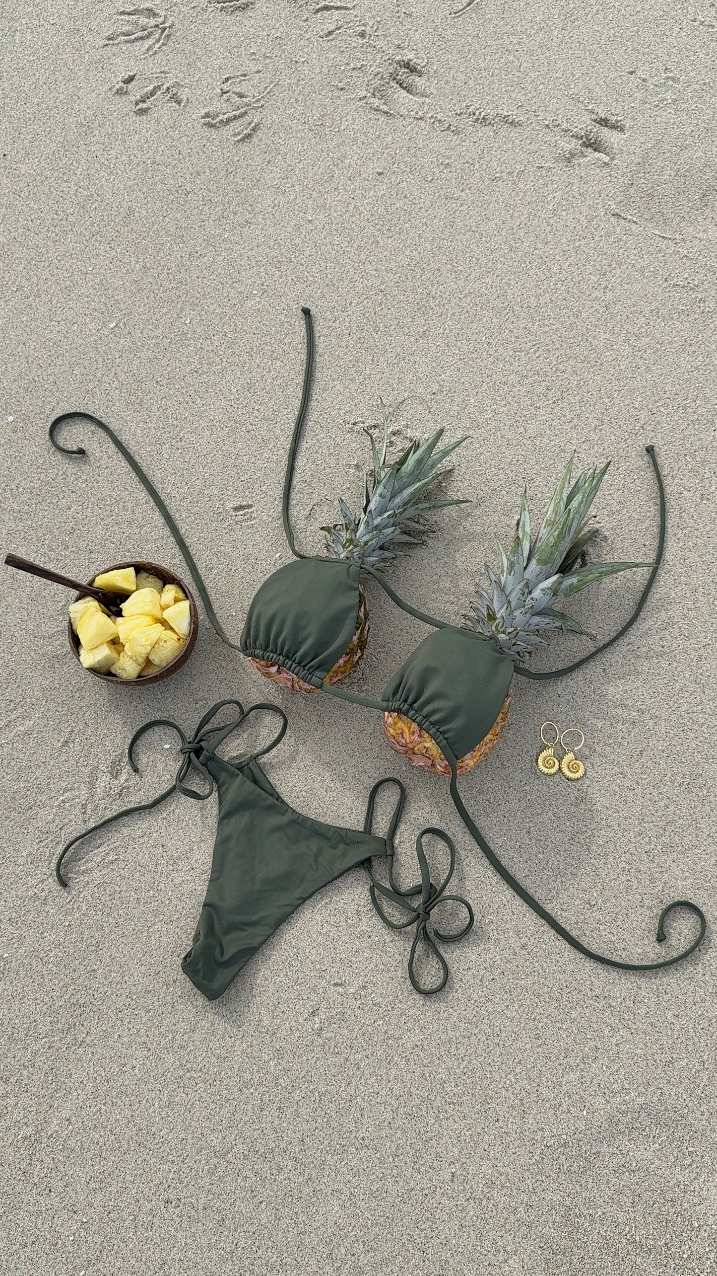 SEA MOSS DOUBLE STRING HALTER TOP