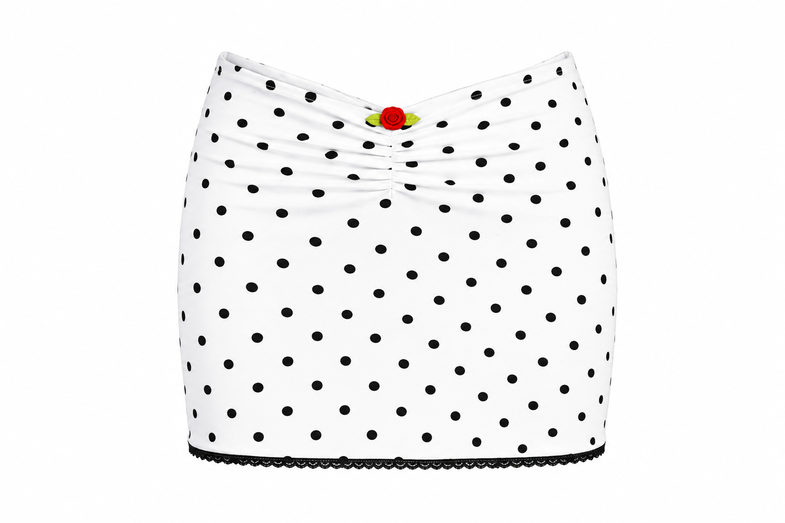 WHITE POLKA DOT SKIRT