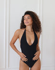BLACK V-PLUNGE SHAPING ONE PIECE